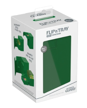 Deck Case: Flip´n´Tray 100+ Standard Size Monocolor- Green