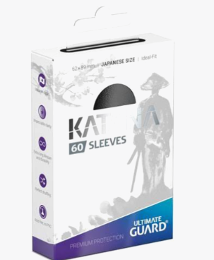 Ultimate Guard Katana Sleeves Japanese (Black) 60ct