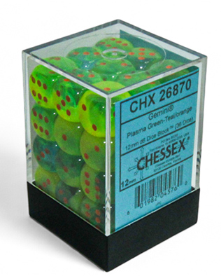 12mm 36d6 Gemini Luminary: Plasma Green-Teal/Orange