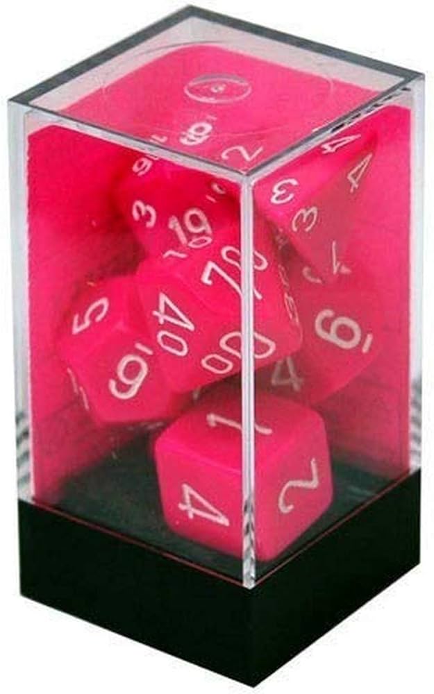 7-Die Set Opaque: Pink/White