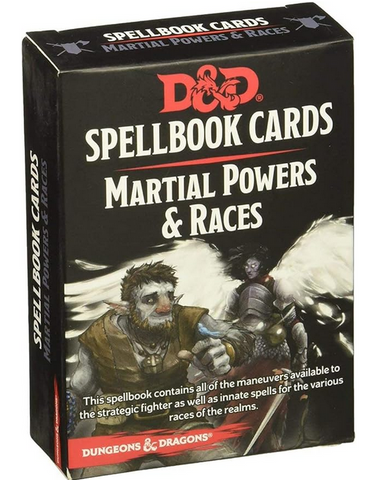 D&D 5E: Spellbook Cards Martial Powers and Races
