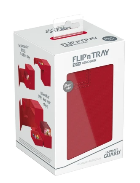 Deck Case: Flip´n´Tray 100+ Standard Size Monocolor- Red
