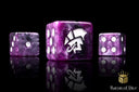 Alien Dice - Purple & White Round Corner