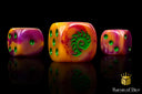 Alien Dice - Orange & Green Round Corner