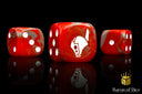 Robot Helm Dice - Red Round Corner