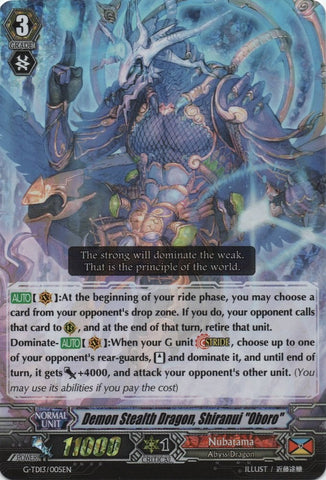 Demon Stealth Dragon, Shiranui "Oboro" (RRR) (G-TD13/005EN) [Evil Eye Sovereign]