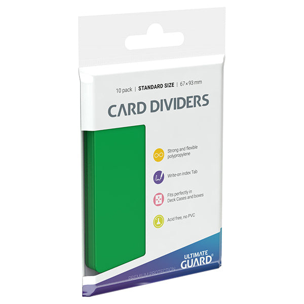 Card Dividers: Standard Size- Green