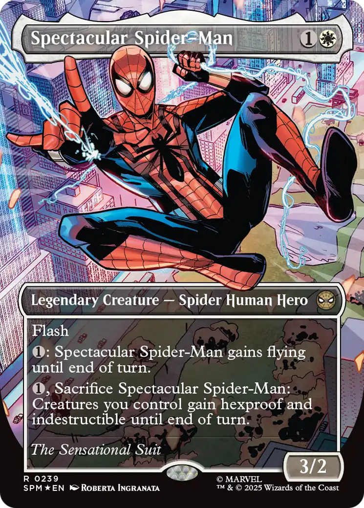 Spectacular Spider-Man (0239) (Borderless) (Textured Foil) [Marvel's Spider-Man]