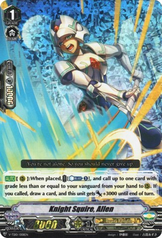 Knight Squire, Allen (RRR Foil) (V-TD01/008EN) [Aichi Sendou]