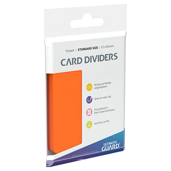 Card Dividers: Standard Size- Orange