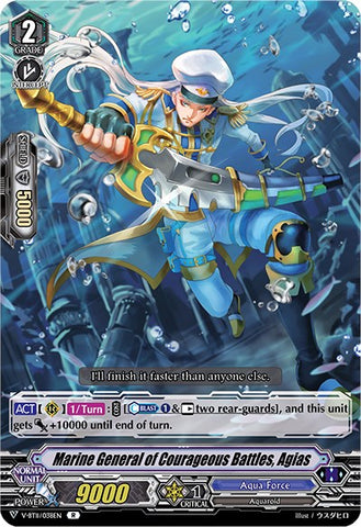 Marine General of Courageous Battles, Agias (V-BT11/038EN) [Storm of the Blue Cavalry]