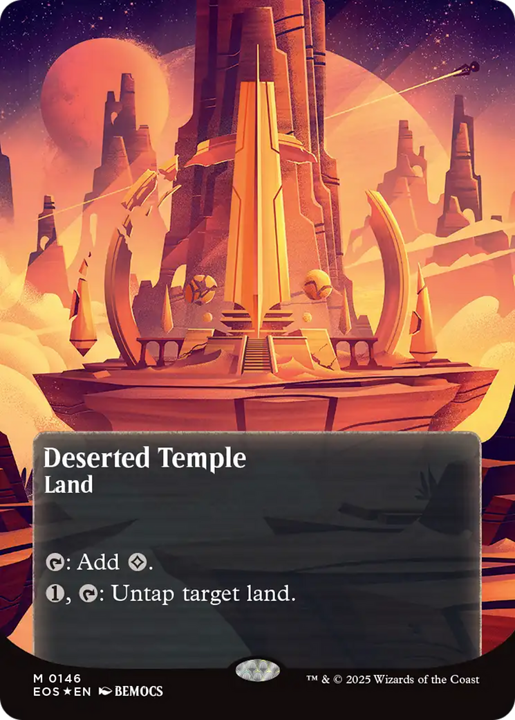 Deserted Temple (0146) (Borderless) (Galaxy Foil) [Edge of Eternities: Stellar Sights]