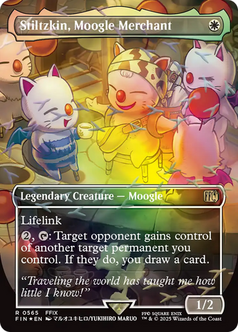 Stiltzkin, Moogle Merchant (Borderless) (Chocobo Track Foil) [FINAL FANTASY]
