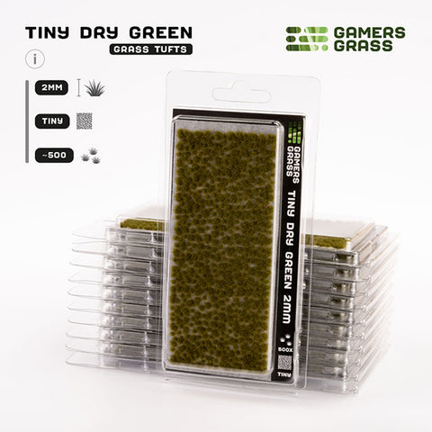 Grass Tufts: Tiny Tufts- Dry Green- Tiny