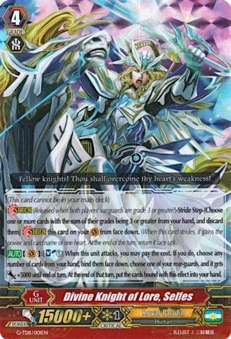 Divine Knight of Lore, Selfes (RRR) (G-TD11/001EN) [Divine Knight of Heavenly Decree]