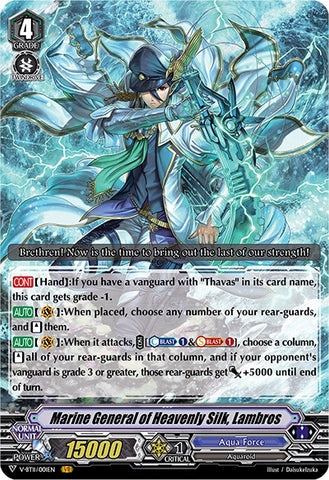 Marine General of Heavenly Silk, Lambros (V-BT11/001EN) [Storm of the Blue Cavalry]