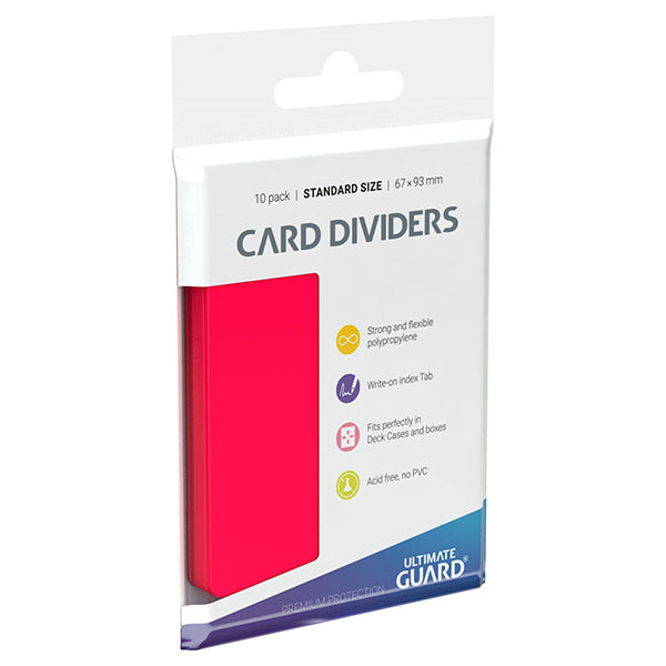 Card Dividers: Standard Size- Red