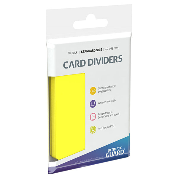 Card Dividers: Standard Size- Yellow