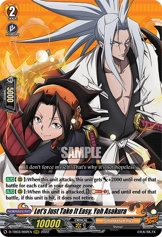 Let's Just Take It Easy, Yoh Asakura (D-TB03/002EN) [Shaman King]