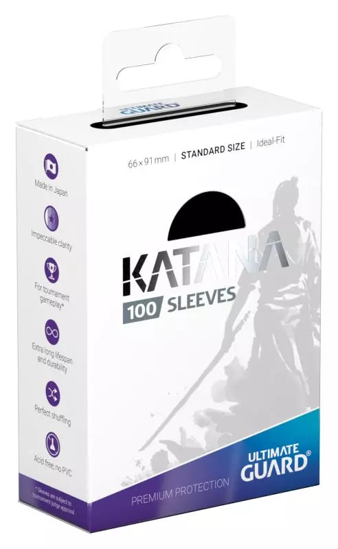 Ultimate Guard Katana Sleeves Standard (Black) 100ct