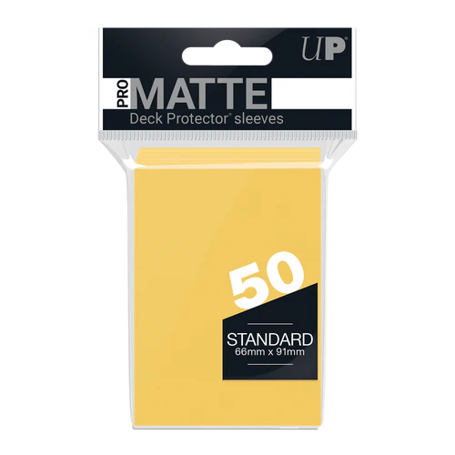 PRO-Matte Standard Deck Protector Sleeves yellow