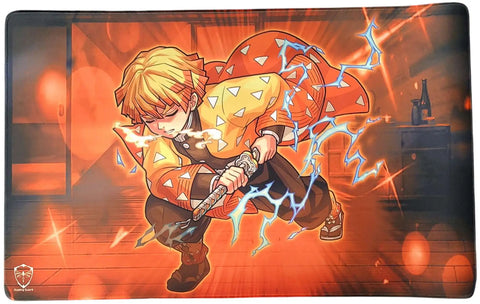 Dueling Guard Demon Slayer 1-Player Zenitsu Stitched Edge Playmat